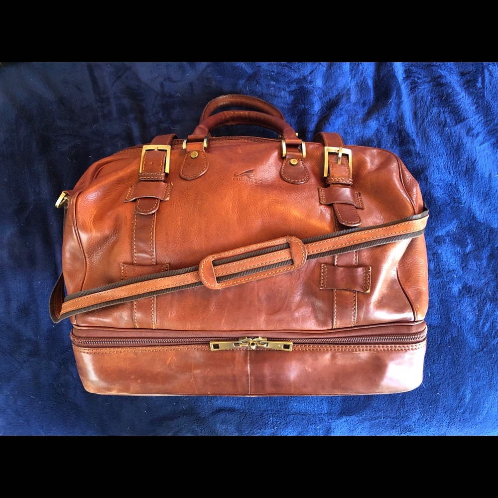 Christina RUI leather duffel